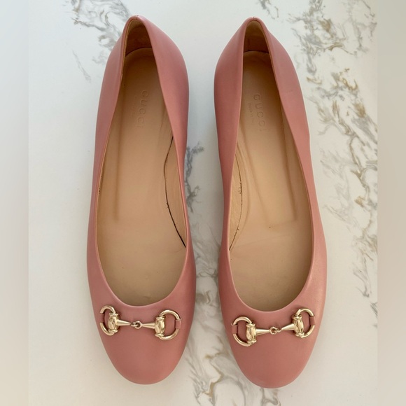 Gucci Leather Ballet Flats with Metal Forsebit - Picture 3 of 6